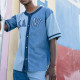 Karl Kani Ανδρικό κολεγιακό πουκάμισο College Block Denim Baseball Shirt